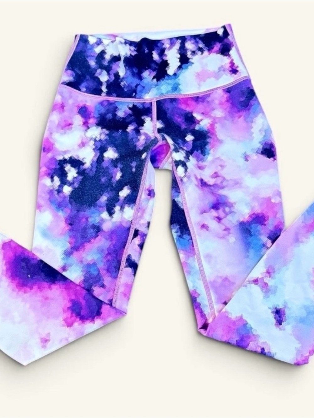 lululemon athletica Purple & Blue Watercolor Print Leggings Women’s Size 2